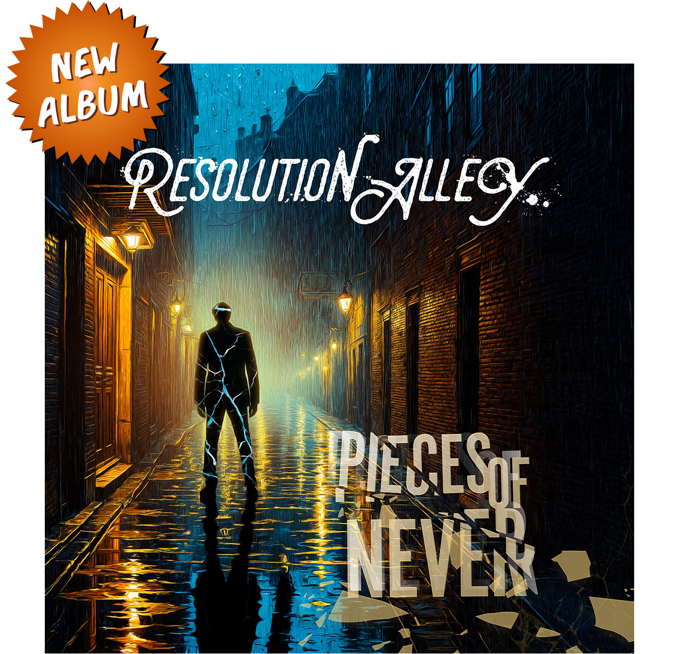 Cover Art for Pieces of Never by Resolution Alley